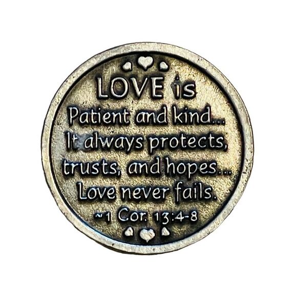 10/$25🦋 Silver & Pink Glitter Love Companion Coin - Picture 4 of 5